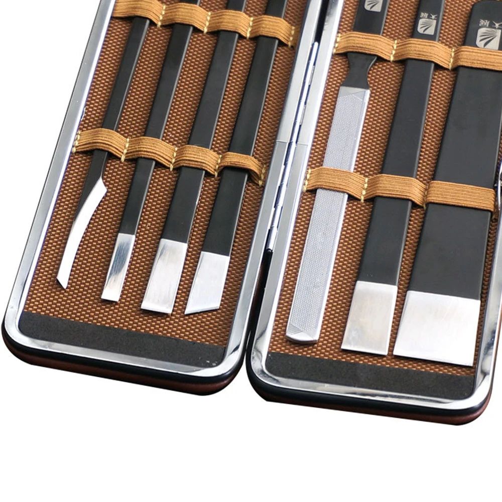 High manganese steel pedicure knife dead skin removal scissors callus removal pedicure knife nail art seven-piece set Yangzhou three knives