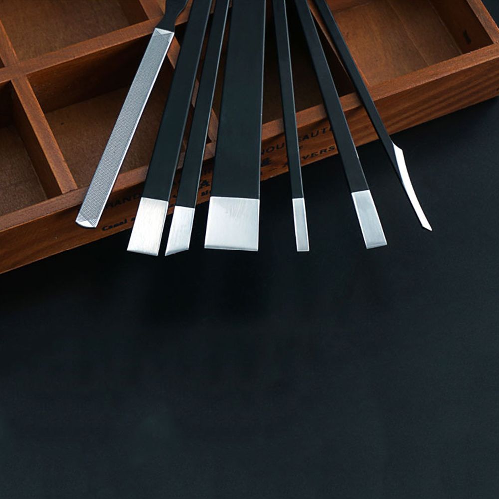 High manganese steel pedicure knife dead skin removal scissors callus removal pedicure knife nail art seven-piece set Yangzhou three knives