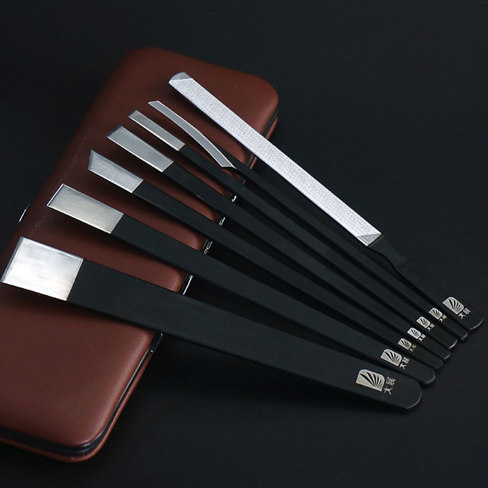 High manganese steel pedicure knife dead skin removal scissors callus removal pedicure knife nail art seven-piece set Yangzhou three knives