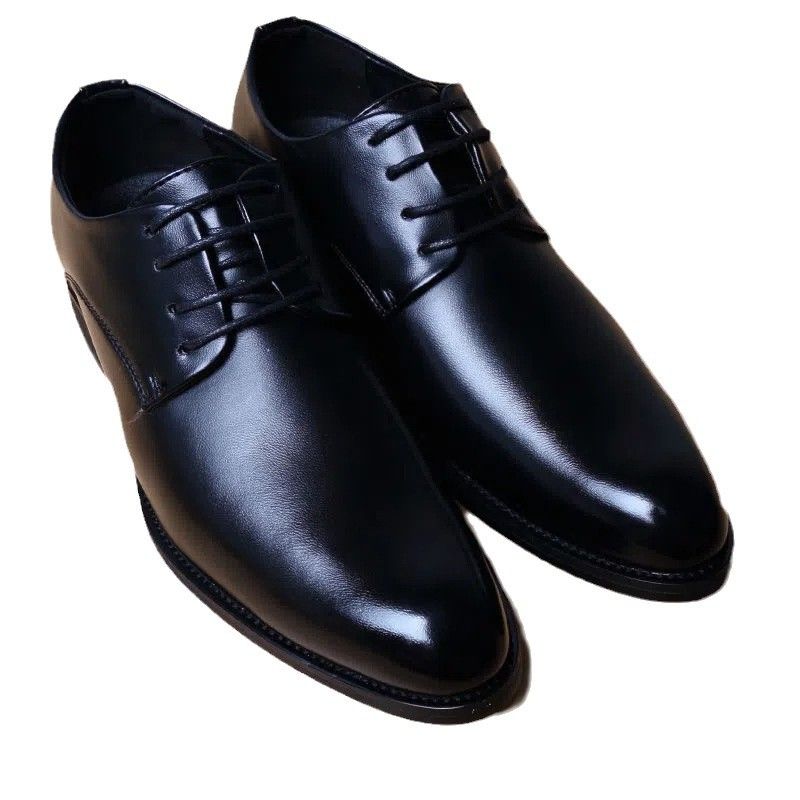 New men's formal leather shoes breathable black business casual shoes British style student soft leather men's shoes