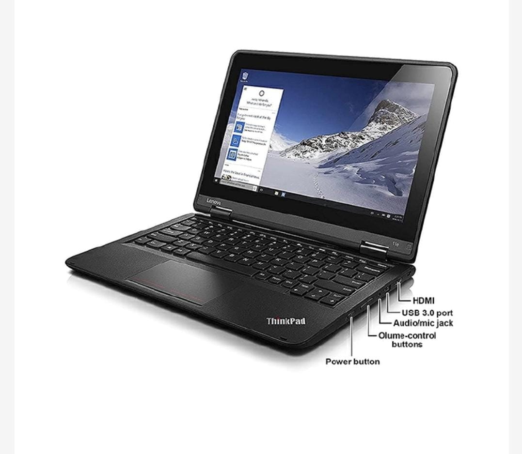 (SPECIAL OFFER) LENOVO YOGA 11E 4GB RAM 128GB SSD 2 IN 1 TOUCHSCREEN X360 LAPTOP REFURBISHED LAPTOP , BLACK , 12" INCH , INSTALLED WINDOWS 10 PRO AND FREE MOUSE