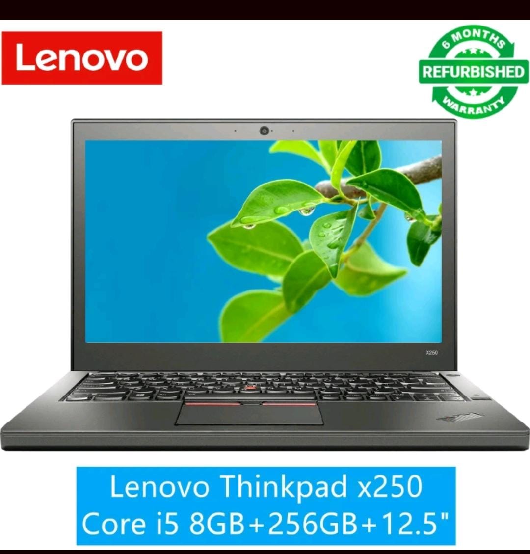 (SPECIAL OFFER) Refurbished Laptop Lenovo Thinkpad x250 Core i5 8GB+256GB+12.5" Windows 10 Notebook Black 12 inch