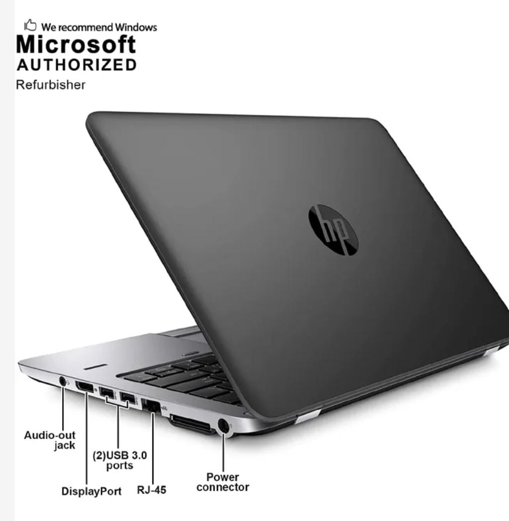 (BLACK FRIDAY+FREE MOUSE) Refurbished Hp EliteBook 820 G2 | Core i5 | 8GB RAM | 500GB HDD 5TH GENERATION, 6 Months Warranty Laptop Computer | Notebook Black 12.5 Inches