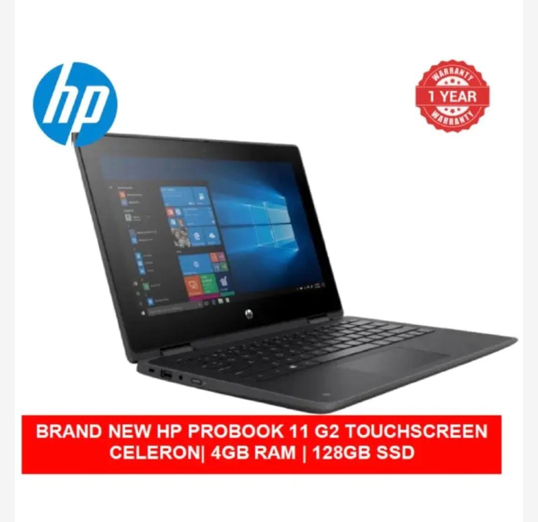 (BLACK FRIDAY OFFER) BRAND NEW HP PROBOOK 11 G2 | CELERON| 4GB RAM | 128GB SSD |TOUCHSCREEN LAPTOP|WINDOWS 10 PRO+FREE MOUSE 2 IN 1 LAPTOP