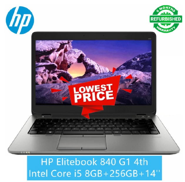 (ANNIVERSARY OFFER) HP ELITEBOOK 840 G1 Laptop Intel Core i5 8GB RAM / 500GB HDD ROM Refurbished  14'' Inch Windows 10 Notebook Laptops Computer