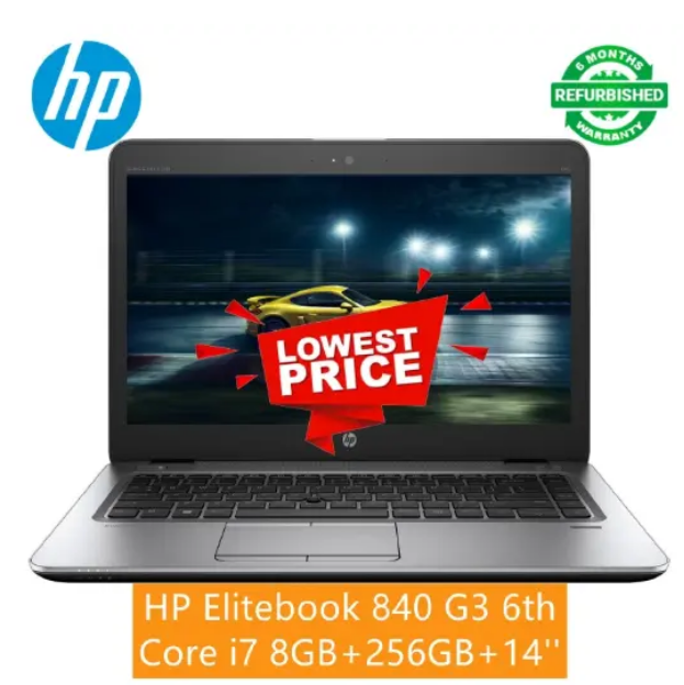 {PROMOTION!} (8GB+256GB+CORE i7) Hp Elitebook 840 G3 Laptop Intel Core i7 6th Gen 8GB RAM + 256GB SSD Refurbished 14" Backlit Keyboard Notebook Laptop Computer