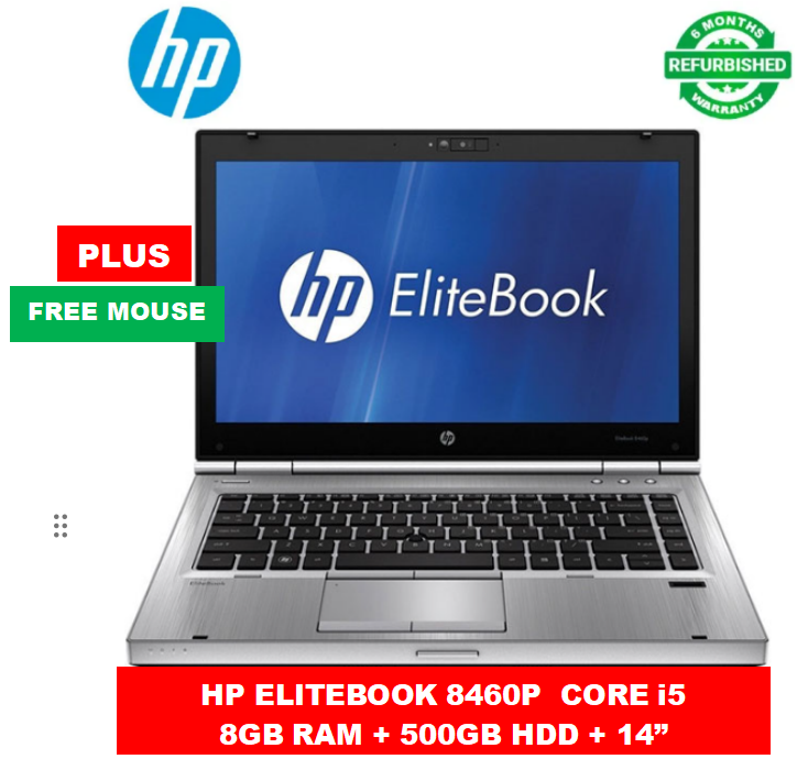 {ANNIVERSARY OFFER} HP ELITEBOOK 8460P LAPTOP CORE i5 8GB RAM / 500GB HDD Refurbished Computer Laptop windows 10 pro Refurbished Laptops Notebook Computers Plus Free mouse