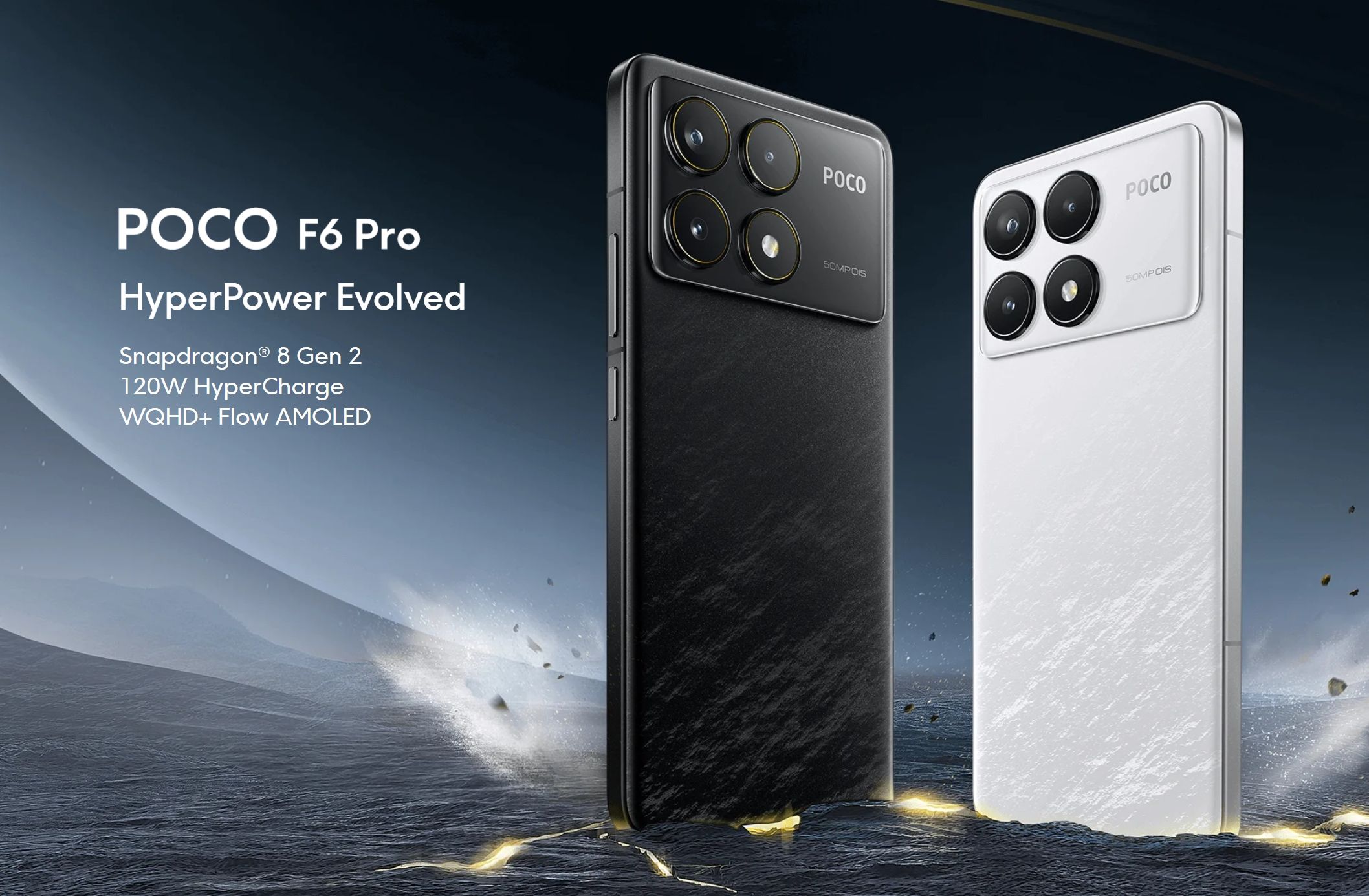 Xiaomi Poco F6 Pro 5G 12GB+512GB 6.67" 120Hz HDR10+ AMOLED Display Corning Gorilla Glass 5 50MP Camera 5000mAh Battery 120W Hyper Charge Snapdragon 8 Gen 2 Processor IP54 Android Smartphone