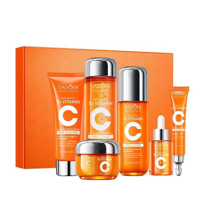 SADOER SKINCARE GIFT B0X WITH 6 AMAZING PRODUCTS FOR NATURAL GLOWING SKIN