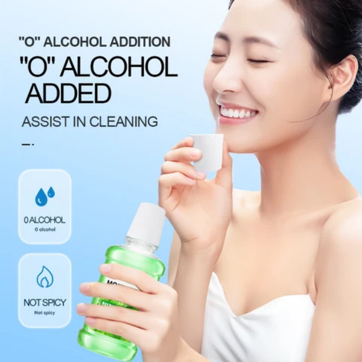 3 ORAL CARE ESSENTIALS /Mint mouth wash,grape mouth spray & tongue scraper