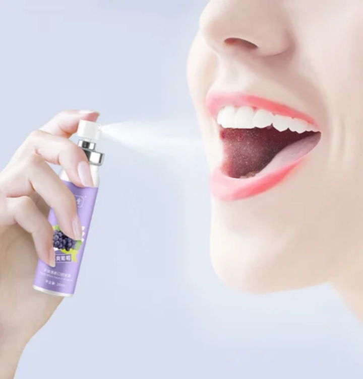 3 ORAL CARE ESSENTIALS /Mint mouth wash,grape mouth spray & tongue scraper