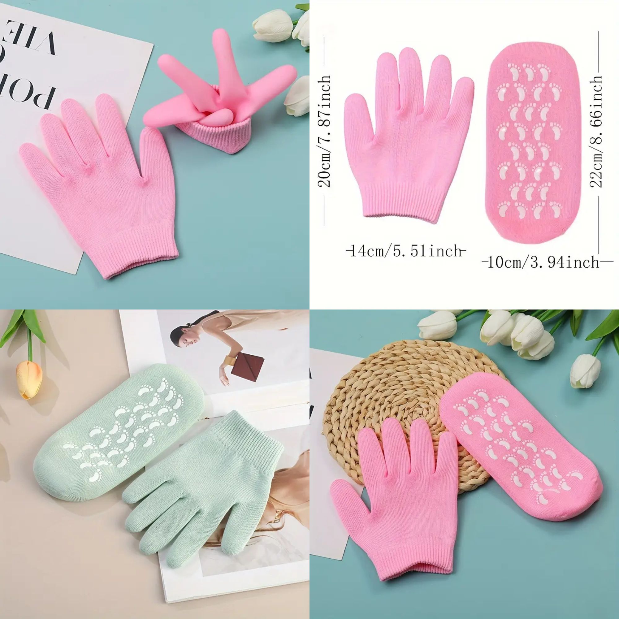 SOFT HANDS AND FEET ESSENTIALS With silicone socks, gloves and lanolin cream