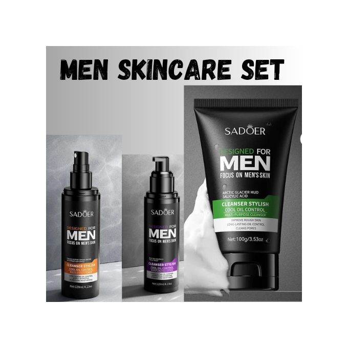 3 products SADOER MEN SKINCARE SET /SMOOTH CLEAR SKIN