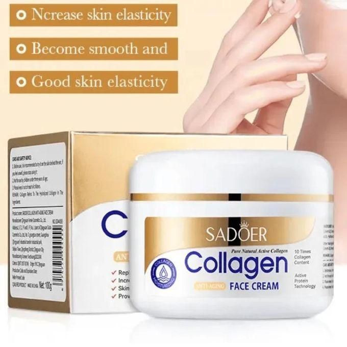 SADOER Collagen Premium Skin Cream - Anti Aging Face and Body Moisturizer, Intense Skin Hydration and Firmness