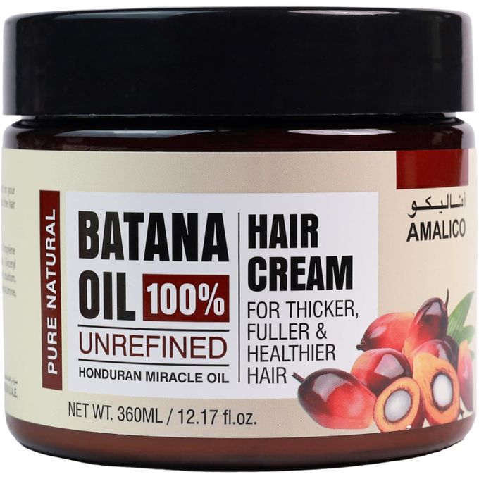 AMALICO Batana Oil 100% Unrefined Hair Mask, 360ml. Anti Hair Loss, Anti-Dandruff, Anti-Grey, Anti-Itch, Breakage Control, Hair Growth