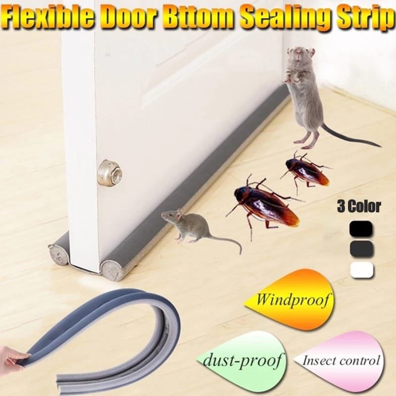 Flexible Door Bottom Sealing Strip Guard / pest blocker Sealer Water and dust proof