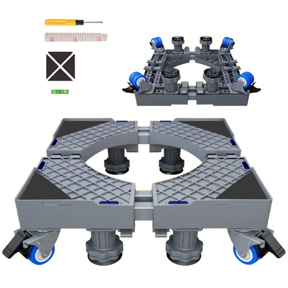 HEAVY DUTY WASHING MACHINE/FRIDGE/COOKER STAND BASE WITH EXTRA ADJUSTABLE STANDS