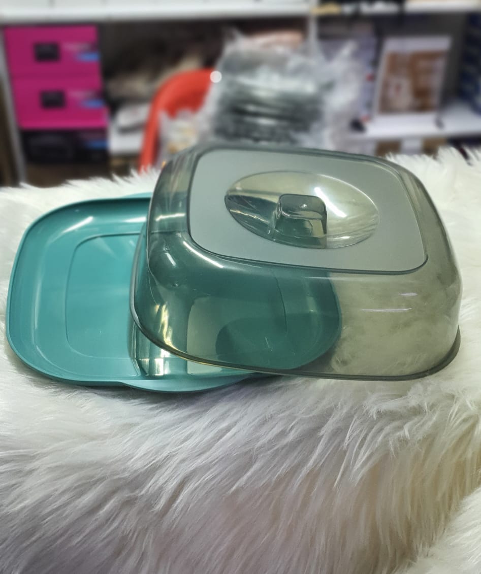 Square Acrylic Food Cover With Top & Bottom Microwave Friendly Microwave safe cover