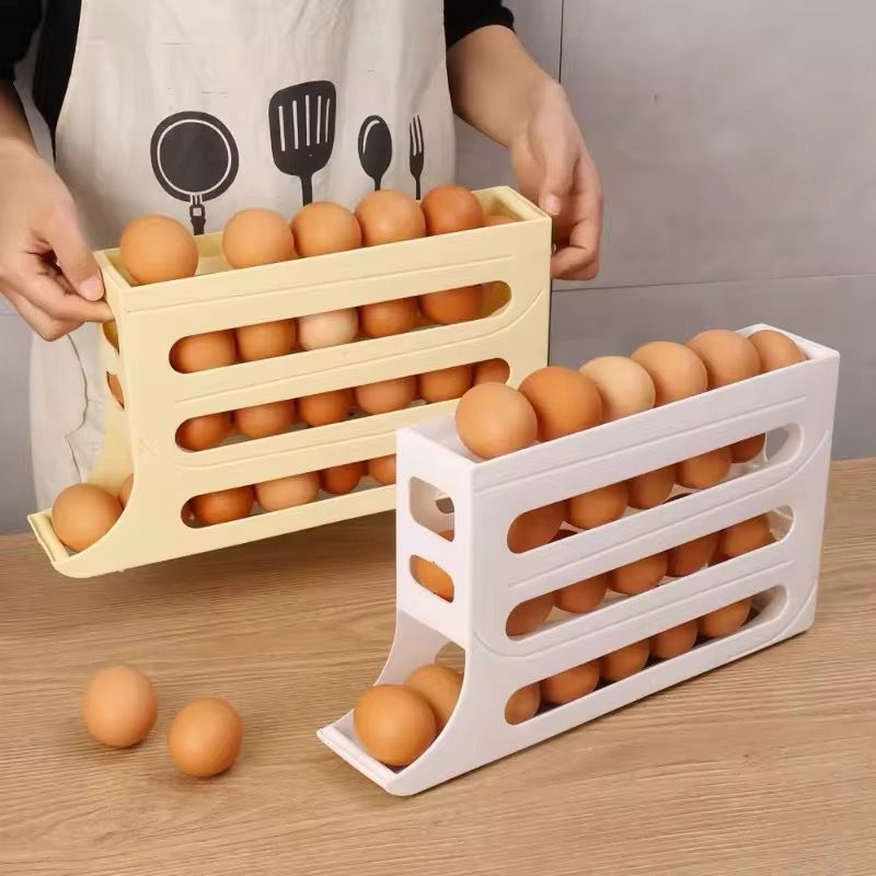 ♨4 layer Rolling egg hplder/dispenser Holds 30 eggs▪Available in white and beige