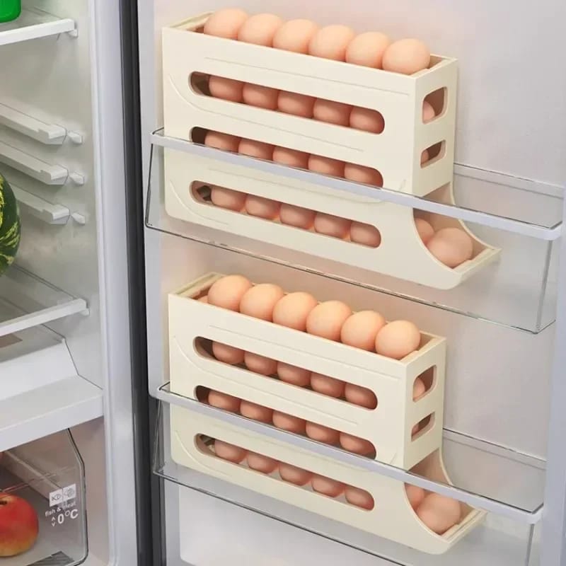 ♨4 layer Rolling egg hplder/dispenser Holds 30 eggs▪Available in white and beige
