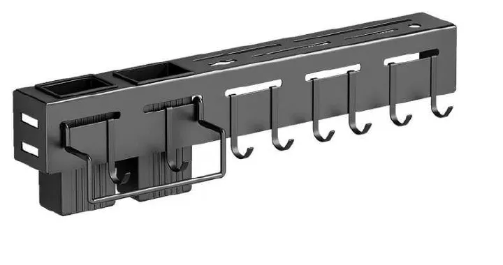 ♨Rectangle wall mounted kitchen Organizer 
🪔Size: 60*5*7cm
🪔Available in black
