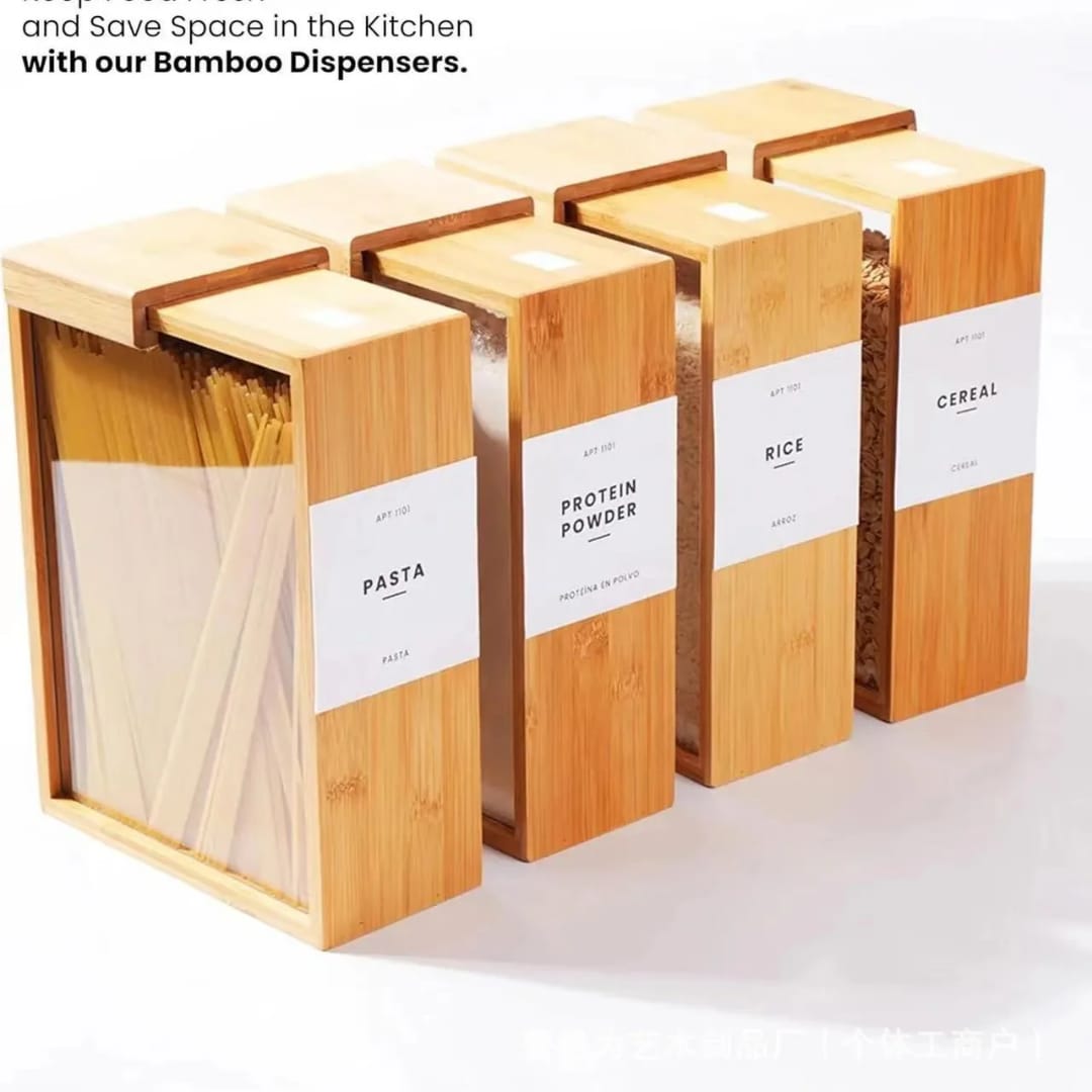 3L Transparent Dry Food/Cereals Storage Container
★Crafted from high-quality wood and acrylic