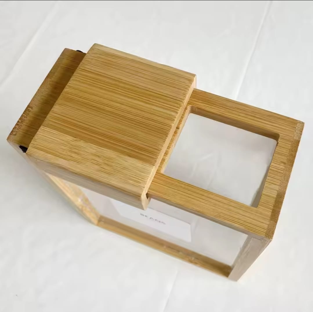 3L Transparent Dry Food/Cereals Storage Container
★Crafted from high-quality wood and acrylic