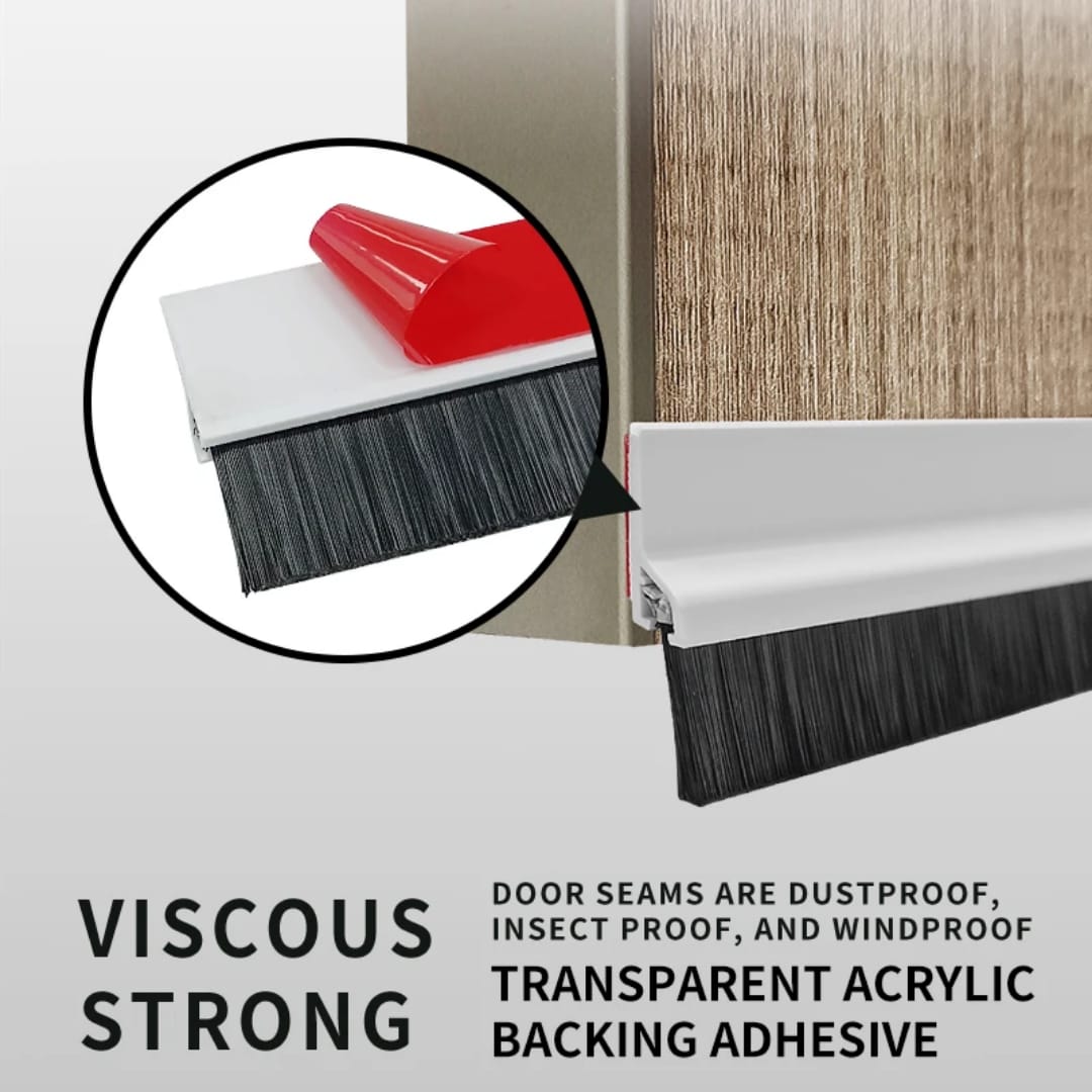 ✅Heavy-duty silicon Door Bottom Seal With Brush Weather Stripping Brush Sweep
📌Available in black,grey,brown  and white