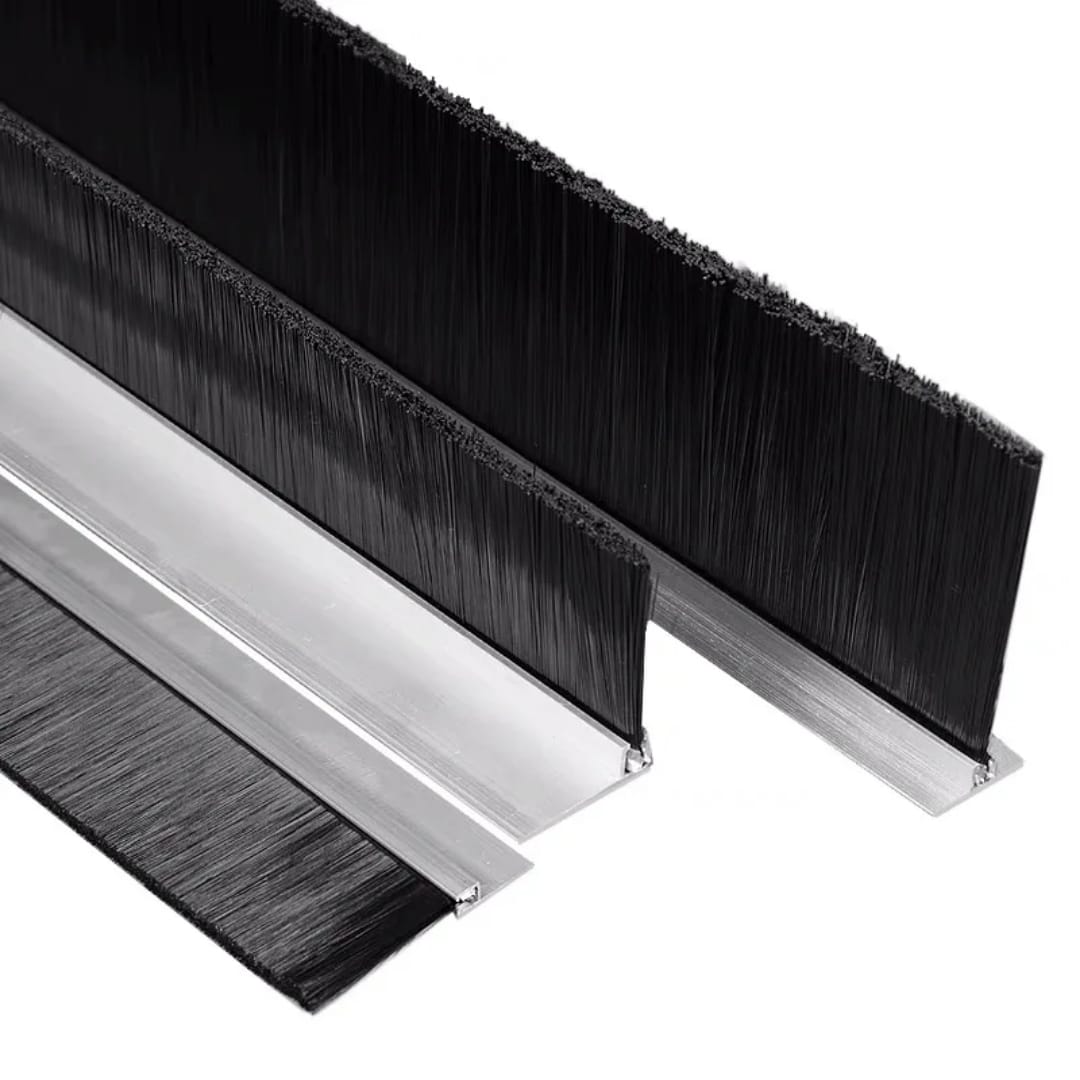 ✅Heavy-duty silicon Door Bottom Seal With Brush Weather Stripping Brush Sweep
📌Available in black,grey,brown  and white