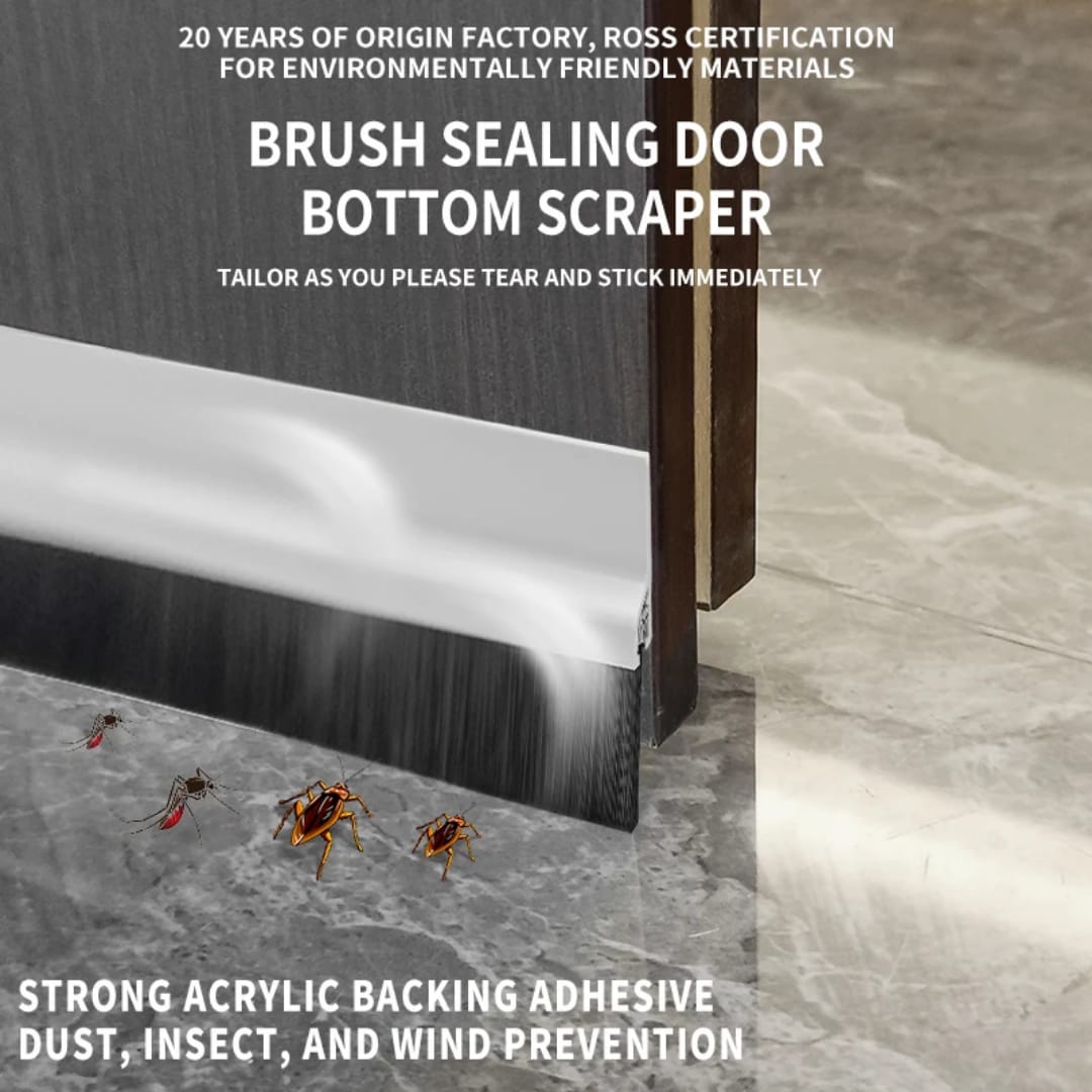 ✅Heavy-duty silicon Door Bottom Seal With Brush Weather Stripping Brush Sweep
📌Available in black,grey,brown  and white