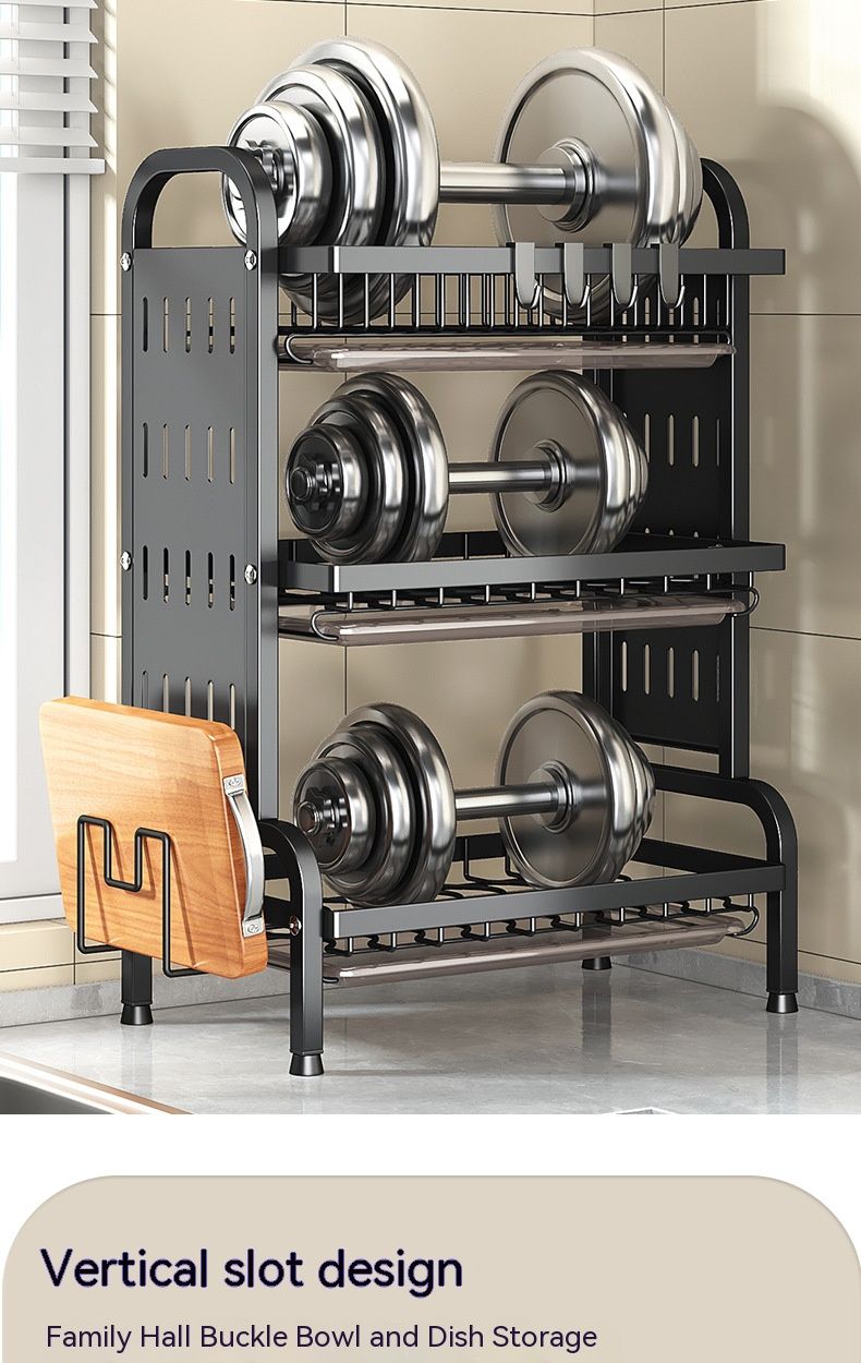 Kitchen Dish Bowl Drainer Storage Rack Dish Chopsticks Knife Fork Water Cup Storage Rack Kitchen Counter Organizer