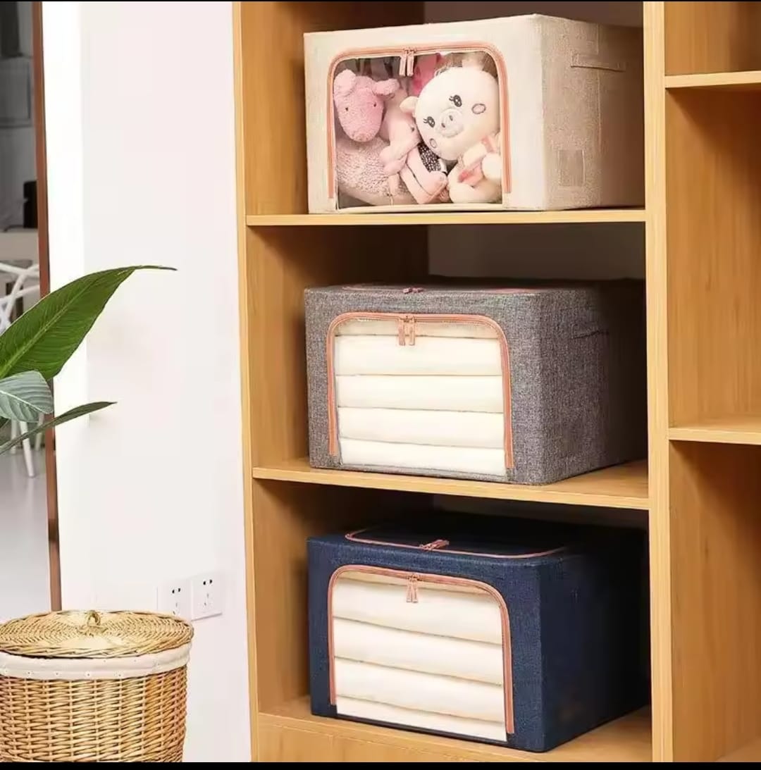 100L Zipped Storage box/ wardrobe organiser
Colours;Grey, Navy blue,Beige
•Breathable, high quality, odorless, & sturdy enough.
•Front and top zipper opening makes it easy to s