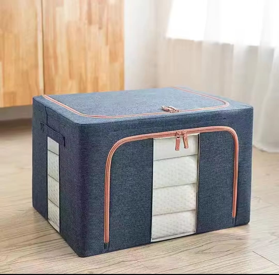 100L Zipped Storage box/ wardrobe organiser
Colours;Grey, Navy blue,Beige
•Breathable, high quality, odorless, & sturdy enough.
•Front and top zipper opening makes it easy to s
