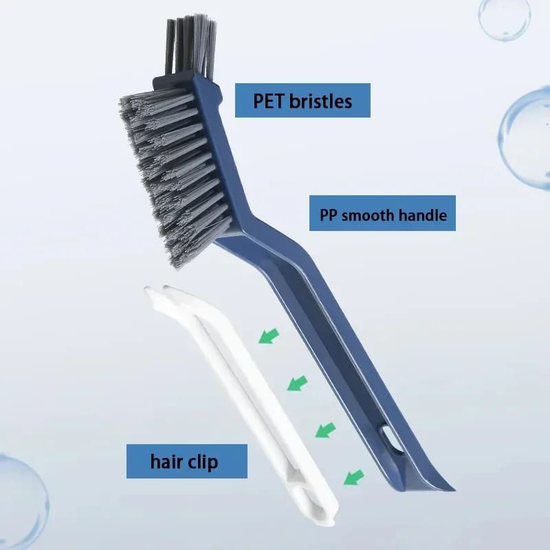 Three-in-one Plastic Bathroom Floor Brush Crevice Brush Cleaning Brush Bathroom Cleaning Hard Bristle Crevice Floor Brush