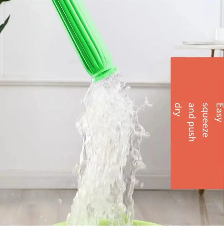 SELF-WRINGING TWIST FLOOR MOP- ROTATES 360 DEGREES MAKING YOUR CLEANING EASY AND FASTER. No more touching of water when squeezing