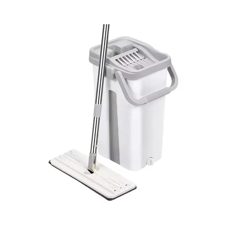 ♨Big Bucket Flat Vertex Self Squeeze Mop With Bucket Hand Free Wringing Floor Cleaning Microfiber Mop
▪Wet and dry mop
▪separates clean water from dirty water
💸Colours available: blue and w