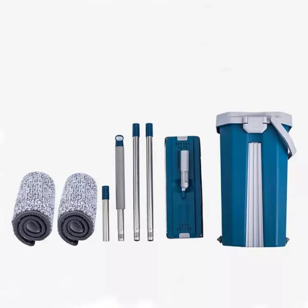 ♨Big Bucket Flat Vertex Self Squeeze Mop With Bucket Hand Free Wringing Floor Cleaning Microfiber Mop
▪Wet and dry mop
▪separates clean water from dirty water
💸Colours available: blue and w