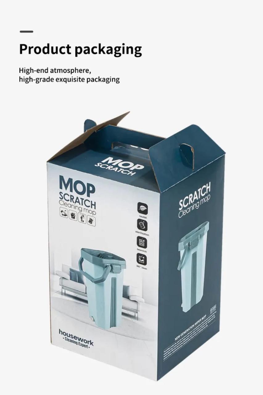 ♨Big Bucket Flat Vertex Self Squeeze Mop With Bucket Hand Free Wringing Floor Cleaning Microfiber Mop
▪Wet and dry mop
▪separates clean water from dirty water
💸Colours available: blue and w