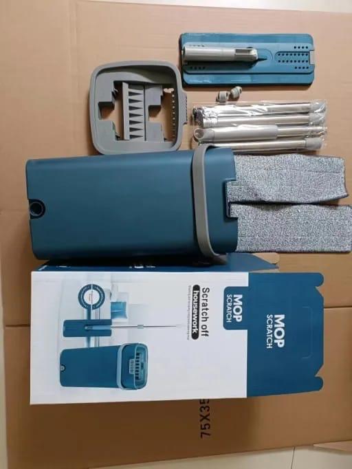 ♨Big Bucket Flat Vertex Self Squeeze Mop With Bucket Hand Free Wringing Floor Cleaning Microfiber Mop
▪Wet and dry mop
▪separates clean water from dirty water
💸Colours available: blue and w
