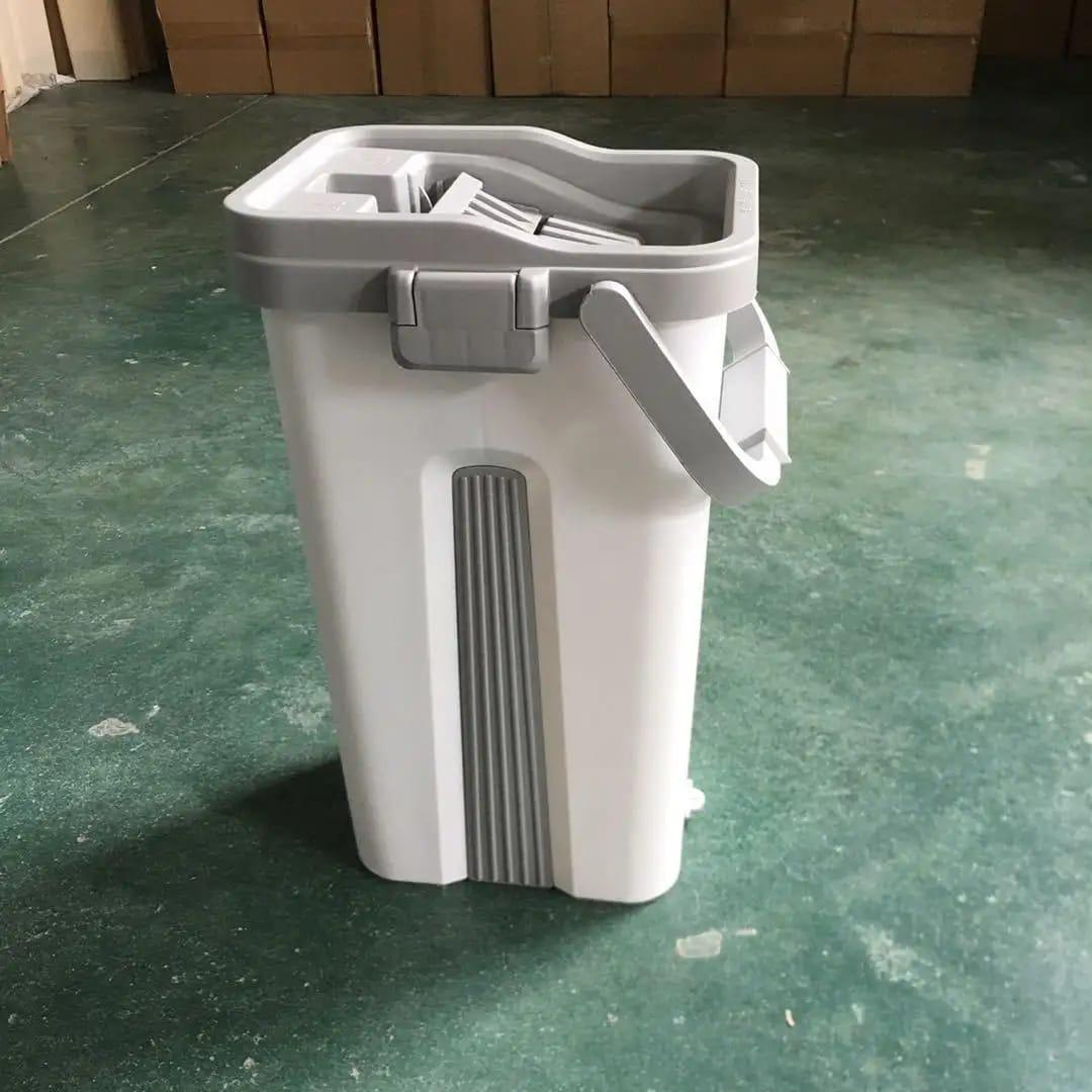 ♨Big Bucket Flat Vertex Self Squeeze Mop With Bucket Hand Free Wringing Floor Cleaning Microfiber Mop
▪Wet and dry mop
▪separates clean water from dirty water
💸Colours available: blue and w