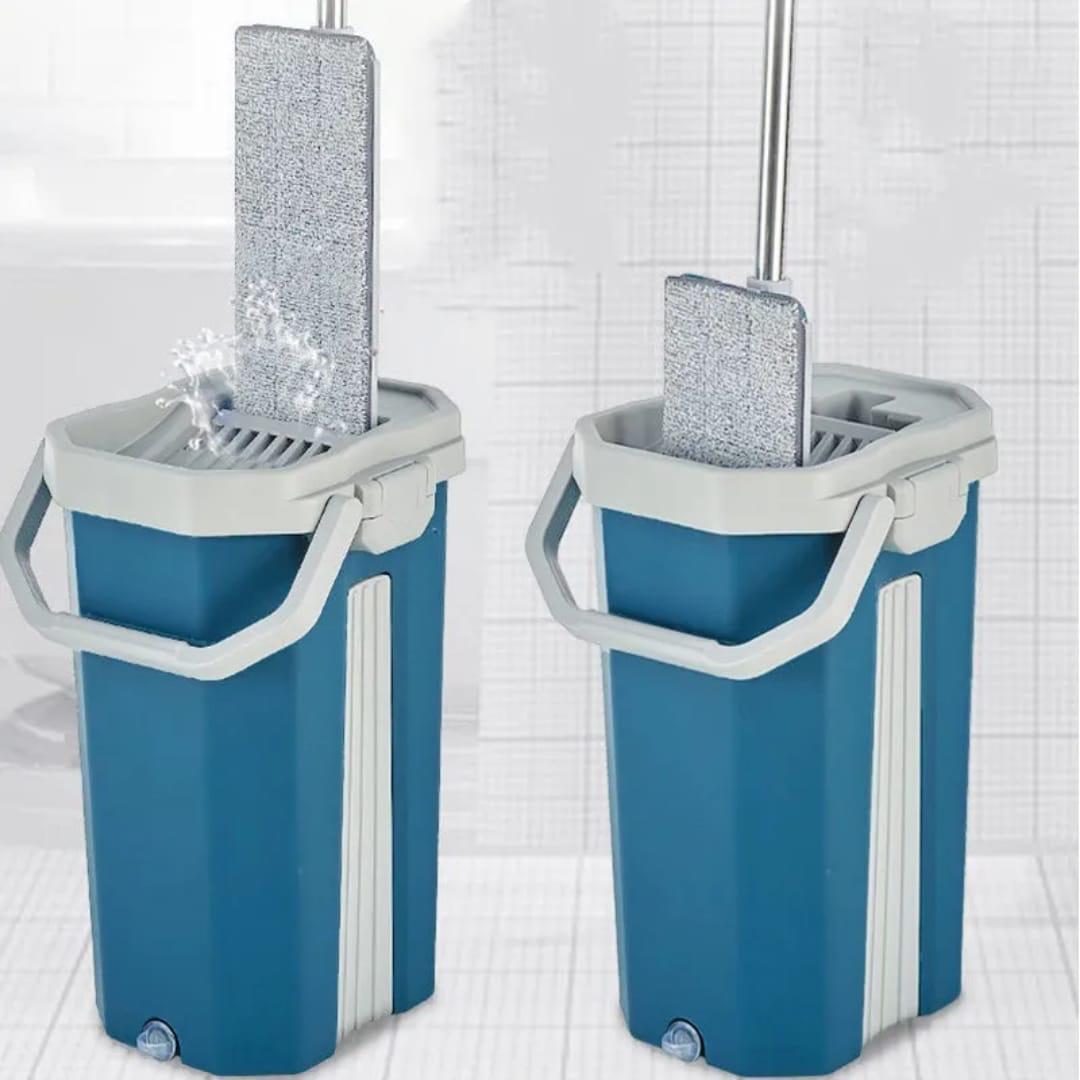 ♨Big Bucket Flat Vertex Self Squeeze Mop With Bucket Hand Free Wringing Floor Cleaning Microfiber Mop
▪Wet and dry mop
▪separates clean water from dirty water
💸Colours available: blue and w