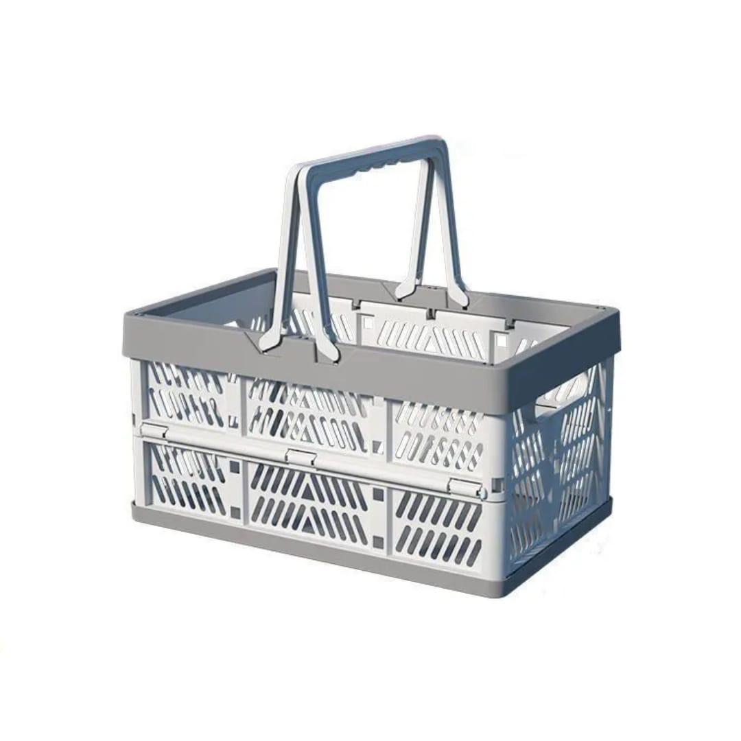 ♨Large foldable/Collapsible multifunctional stackable basket with handles
▪Available in cream white with grey handles
▪Collapsible and Space-Saving
▪Size: 38*25.5*20cm
▪Sturdy and Durable C