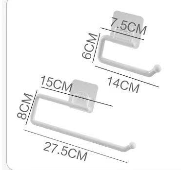 strong but simple tissue holders available in white colour
27.5cm kitchen towel holder
comes with adhesive sticker
suitable for kitchen purpose 
easy to fix helps in improving hygiene