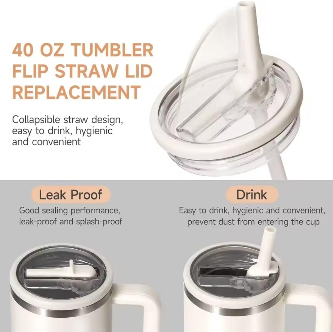 Anti leak /leak proof Stanley tumbler replacement lids with straws making sure that no spills occur when carrying your Stanley mug