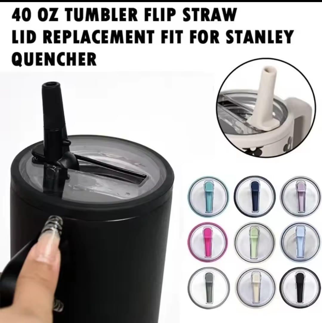 Anti leak /leak proof Stanley tumbler replacement lids with straws making sure that no spills occur when carrying your Stanley mug