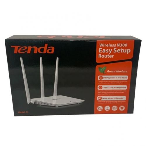 TENDA N300 WIRELESS WI-FI ROUTER WITH HIGH POWER 5DBI ANTENNAS (F3)