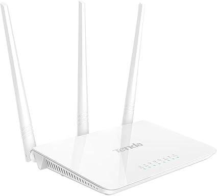 TENDA N300 WIRELESS WI-FI ROUTER WITH HIGH POWER 5DBI ANTENNAS (F3), WHITE.COMES WITH FIVE FREE CABLE CRIMP RJ45 CONNECTORS