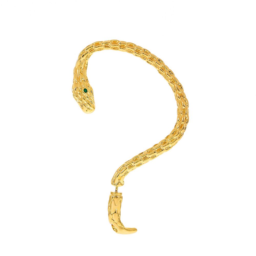 Jewellery earing, Wrap-around earhook snake retro exaggerated couple design earrings