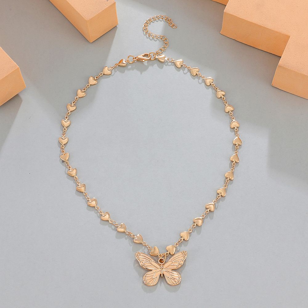 Jewellery necklace, Vintage love clavicle fashion temperament butterfly pendant necklace