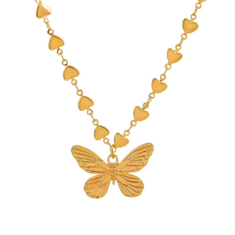 Jewellery necklace, Vintage love clavicle fashion temperament butterfly pendant necklace